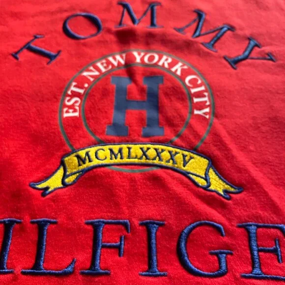 Brand New Tommy Hilfiger Red Sweater with Embroidered Logo - Picture 4 of 14